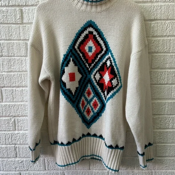 Geometric Patterned Sweater - Picture 1 of 5